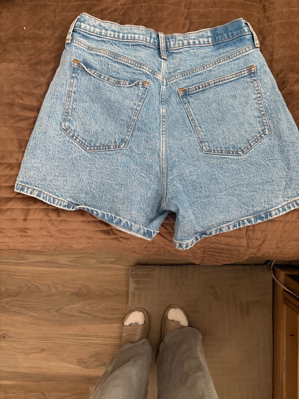 Abercrombie & Fitch Light Blue Denim Shorts - Picture 2 of 2